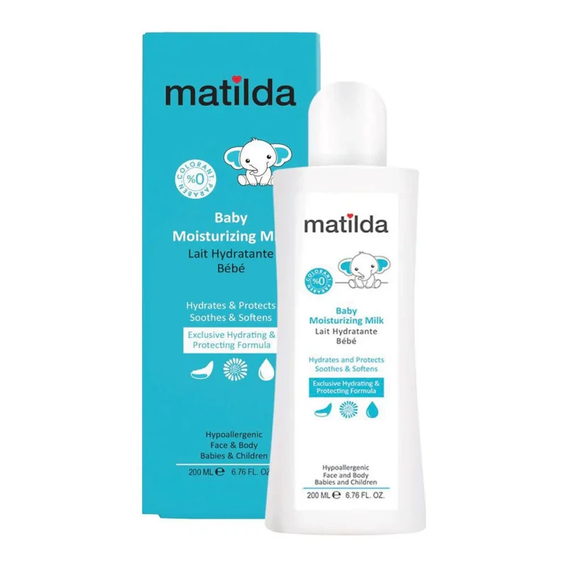 شیر مرطوب کننده کودک ماتیلدا مدل moisturizing حجم 200 میلی لیتر