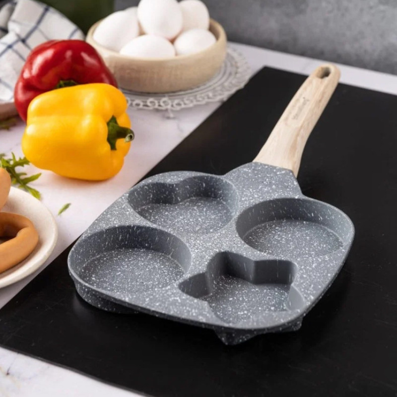 تابه گرانیتی مدل پنکیک چهار خانه سایز 18