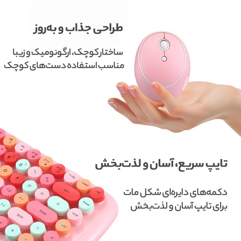 کیبورد و ماوس بی سیم مافی مدل CANDY