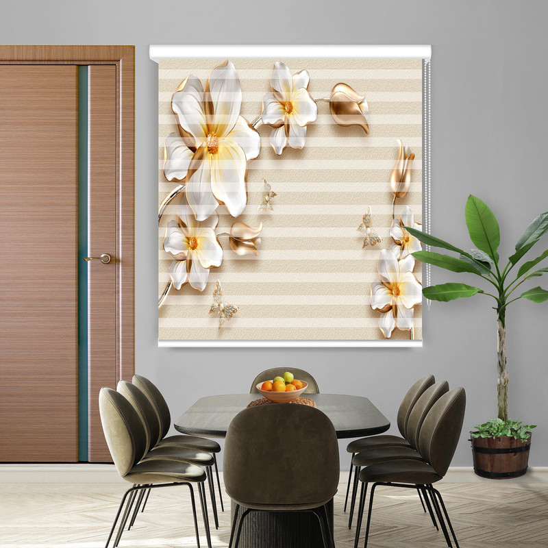 پرده زبرا مدل F-1003 سایز 150x150 سانتی متر