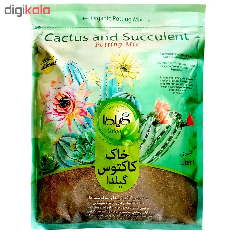 خاک کاکتوس و ساکولنت گیلدا مدل GC01L بسته 1 لیتری