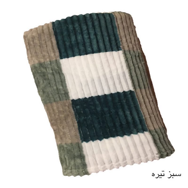 پتو مسافرتی مدل پلیسه طرح چهارخونه دونفره سایز سایز 240 × 200 سانتی متر