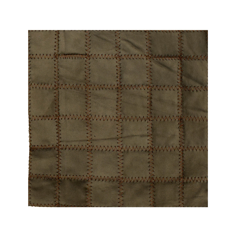 رومیزی کلاژ چرم و پوست مدل مربعی شطرنجی کد 0015