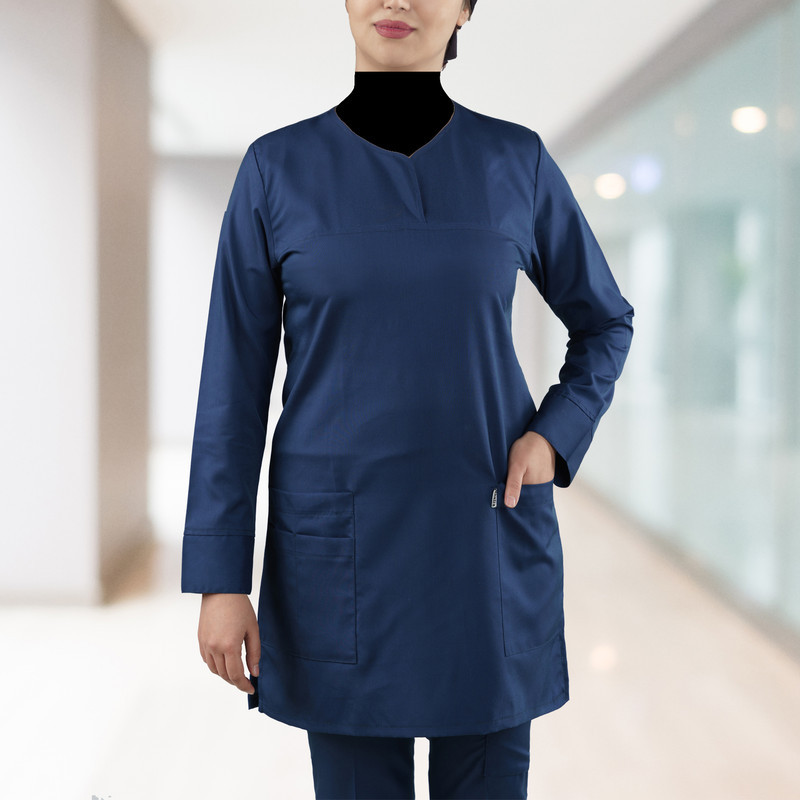 ست روپوش و شلوار اتاق عمل زنانه خضرا مدل اسکراب کد 38031