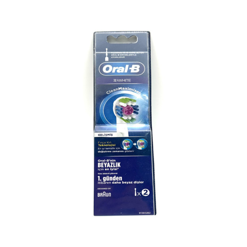 سری یدک مسواک برقی اورال-بی مدل 3D White مجموعه 2 عددی