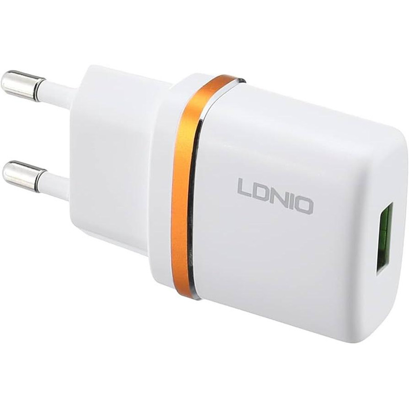 شارژر دیواری الدینیو مدل DL-AC50 همراه با کابل microUSB