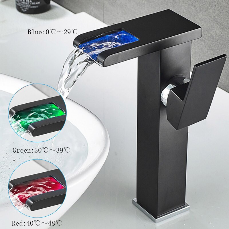 شیر روشویی مدل لوکس LED-B