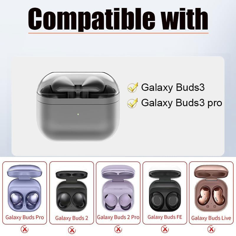 کاور مسیر مدل Soft Clearer مناسب برای کیس هدفون بی سیم سامسونگ Galaxy Buds 3  3 Pro