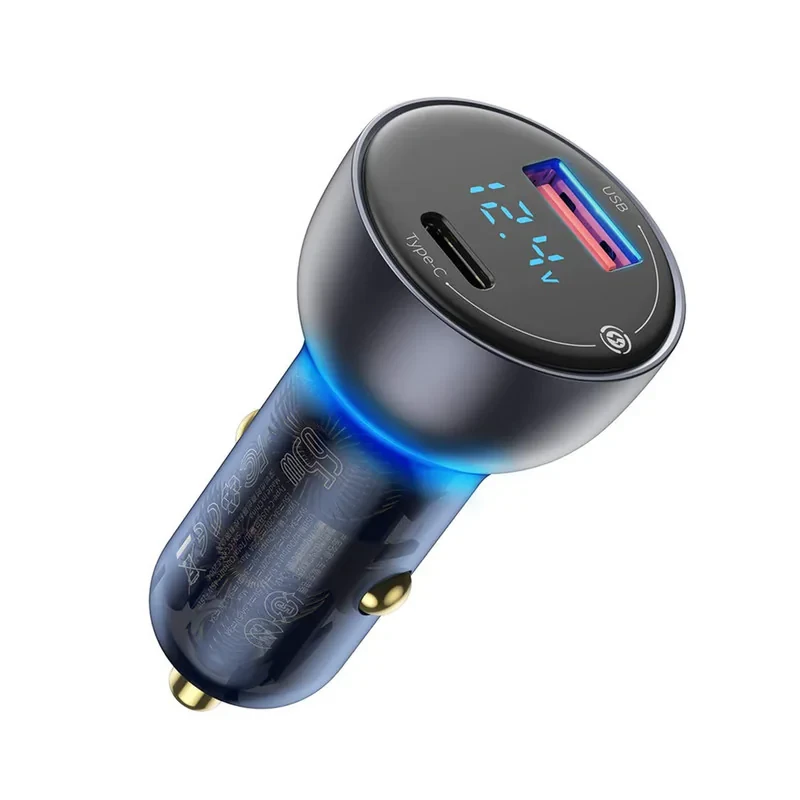 شارژر فندکی 65 وات باسئوس مدل Dual Quick Charger-65W