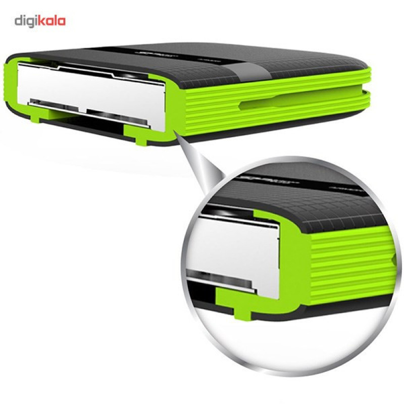 هارد اکسترنال سیلیکون پاور مدل Armor A60 ظرفیت یک ترابایت دارای رابط USB Type-A 3.2