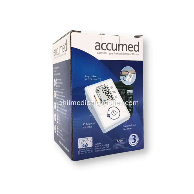 فشارسنج بازویی دیجیتال اکیومد مدل CG-165 با نمایشگر LCD بزرگ، حافظه 90 عددی، محاسبه میانگین 3 نتیجه آخر و اندازه‌گیری ضربان قلب 40 تا 200 ضربه در دقیقه