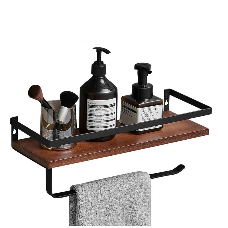 شلف دیواری حمام wood-steel مدل S