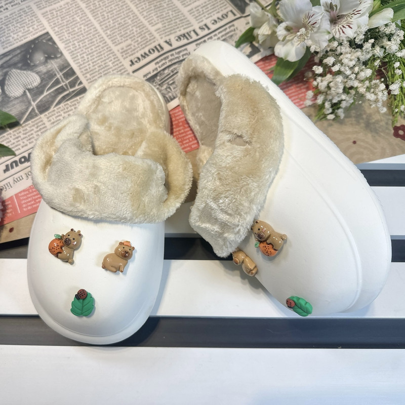 دمپایی حوله‌ای زیتون مدل کریسمس کد Wh-05