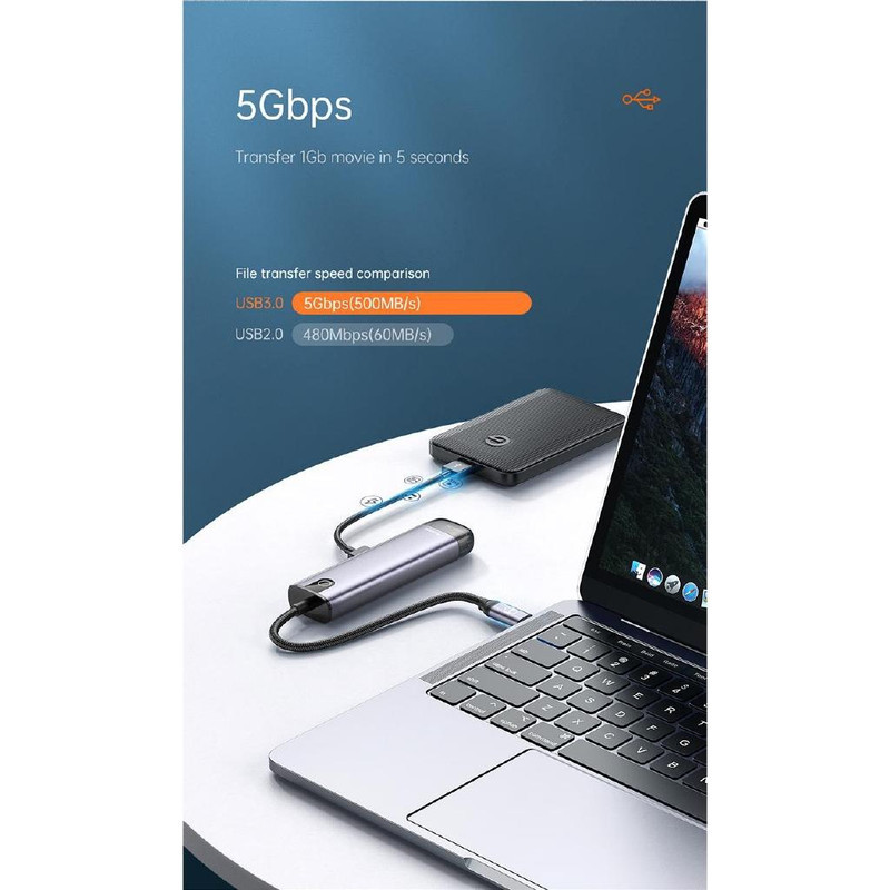 هاب 5 پورت USB-C مک دودو مدل HU-7750