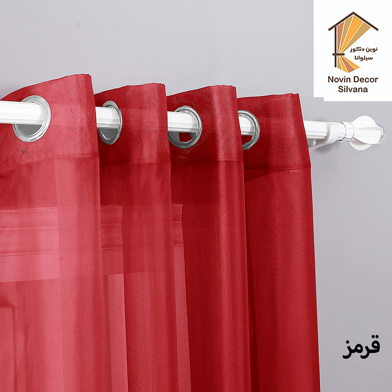 پرده پانچ نوین دکور سیلوانا مدل حریر 18 سایز 180x130 سانتی‌متر