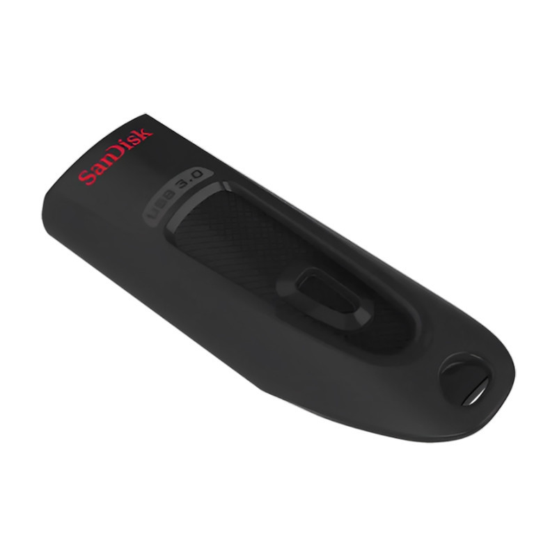 فلش مموری کشویی سن دیسک مدل CZ48 ظرفیت 128 گیگابایت با رابط USB 3.0، سرعت انتقال تا 100 مگابایت بر ثانیه، سازگار با USB 2.0 و قابلیت رمزنگاری اطلاعات