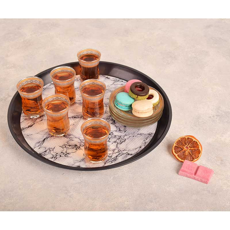 سینی مهروز مدل S-6002-24 طرح مرمر