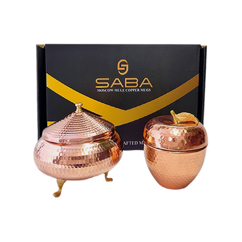 قندان مسی مدل سیب کد HS55 بسته 2 عددی