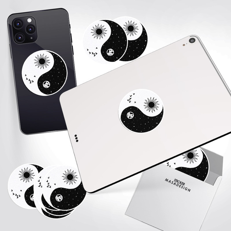 استیکر تزئینی موبایل و تبلت ماسا دیزاین طرح یین و یانگ مدل STK826