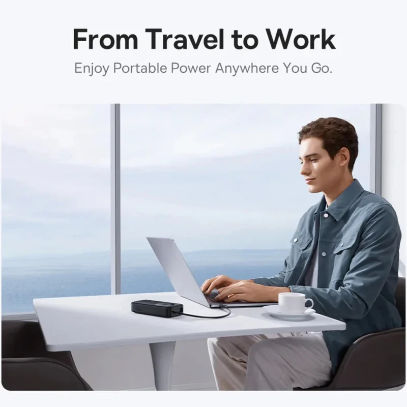 پاوربانک بیسوس مدل Free2Pull 65W ظرفیت 20000 میلی آمپر ساعت به همراه کابل USB-C