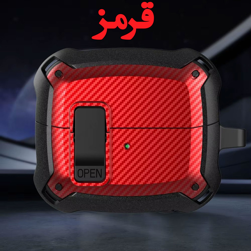 کاور کینگدام مدل Eggshell Carbon OPN Lock مناسب برای کیس هدفون بی سیم سامسونگ Galaxy Buds 3  3 Pro