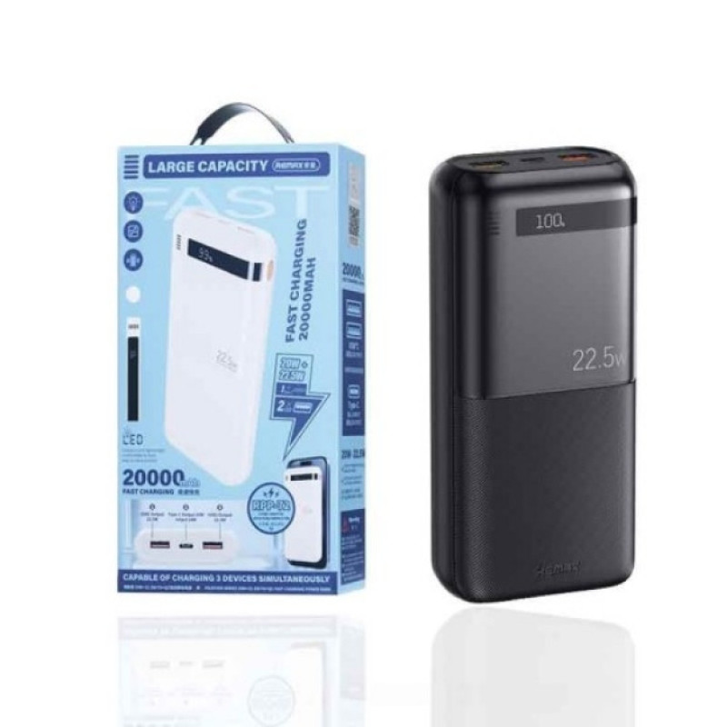 پاوربانک 22.5 وات ریمکس مدل RPP-72 ظرفیت 20000 میلی آمپرساعت