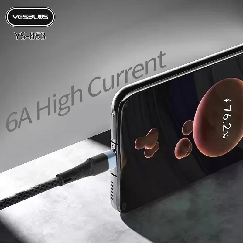 کابل تبدیل USB به USB-C یس پلاس مدل Fast charge 6A طول 1 متر