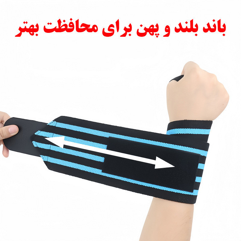 مچ بند ورزشی مدل سه لایه کد Stripped بسته دو عددی