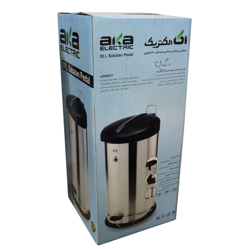 سطل زباله آکا الکتریک مدل ویل دور طرح 360 درجه کد YP-VIL-30L