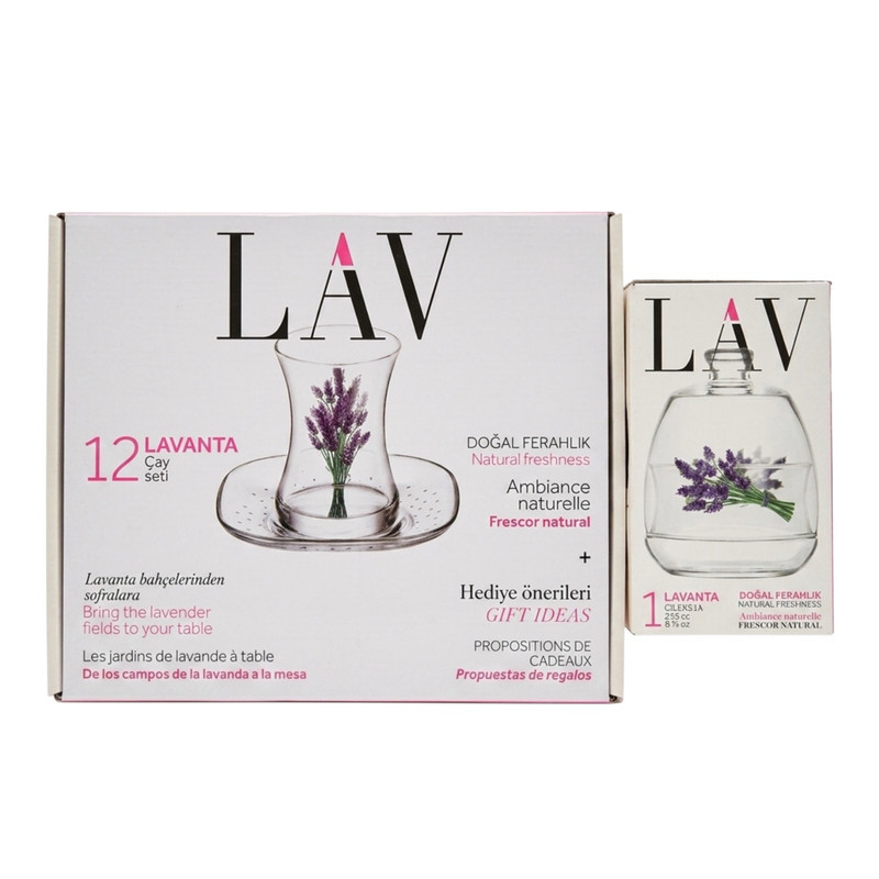 سرویس چای خوری 14 پارچه 6 نفره لاو مدل Lavanta
