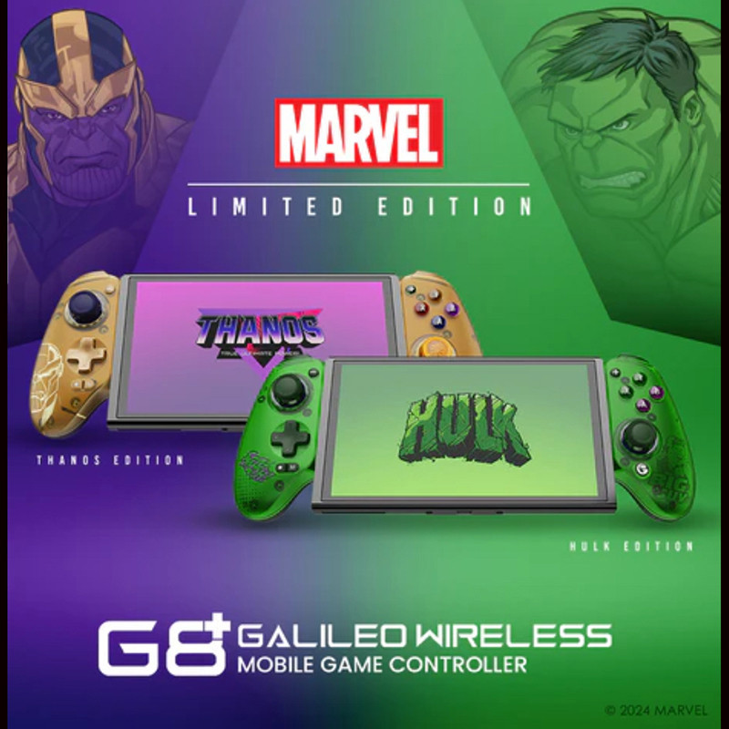 دسته بازی گیمسر مدل G8+ GALILEO WIRELESS طرح HULK