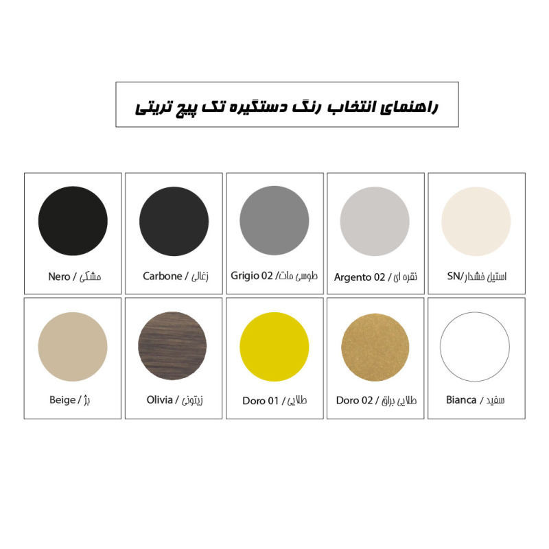 دستگیره کابینت تریتی مدل تک پیچ Ditta بسته 10 عددی