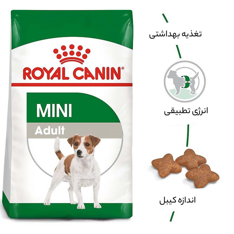 غذای خشک سگ نژاد کوچک رویال کنین مدل Mini Adult وزن 2 کیلوگرم