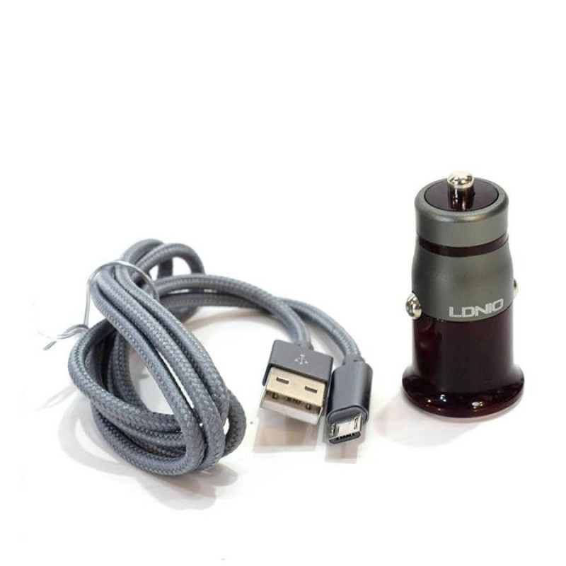 شارژر فندکی الدینیو مدل C304Q به همراه کابل تبدیل USB-C