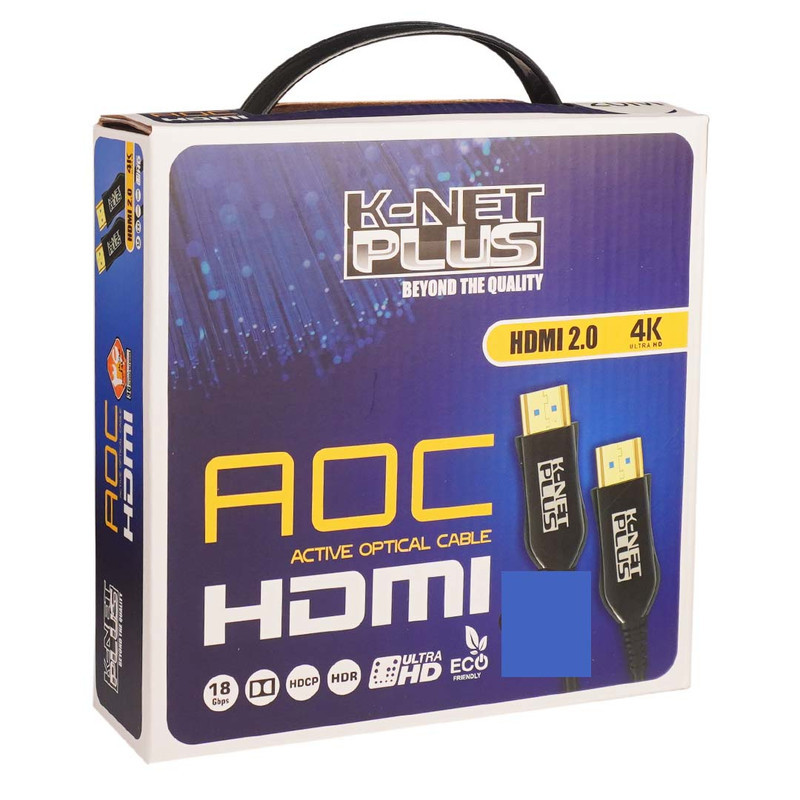 کابل HDMI 2.0 فیبر نوری کی نت پلاس مدل KP-CHAOC400 طول 40 متر