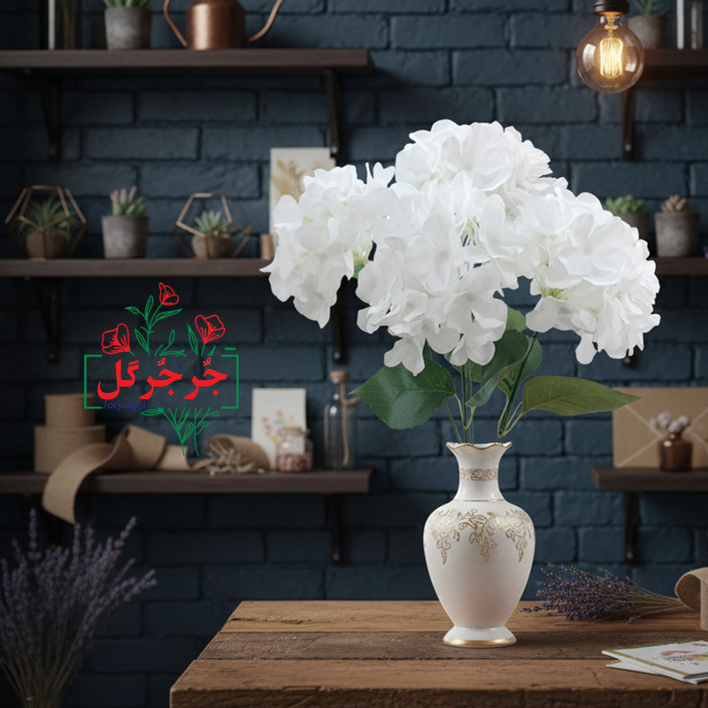 گل مصنوعی جُرجُرگل مدل بوته ارتانزیا کد SEFID