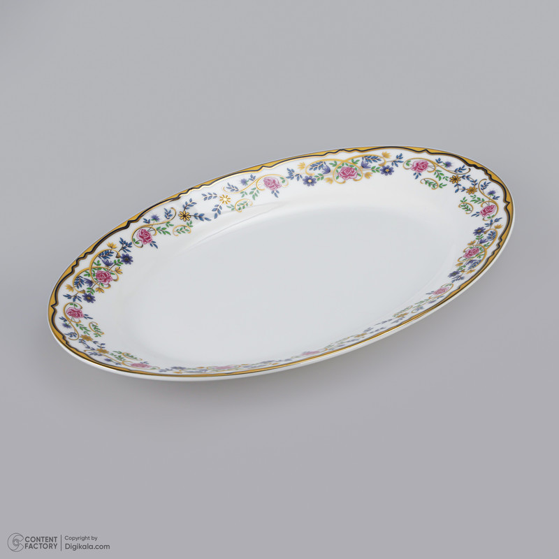 سرویس  غذا خوری 28 پارچه چینی زرین ایران سری ایتالیا اف مدل Golestan 2 درجه عالی