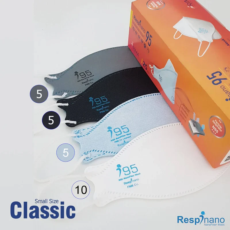 ماسک تنفسی ریما مدل سه بعدی نوجوان N95 نانو کد classic_MF95 بسته 25 عددی