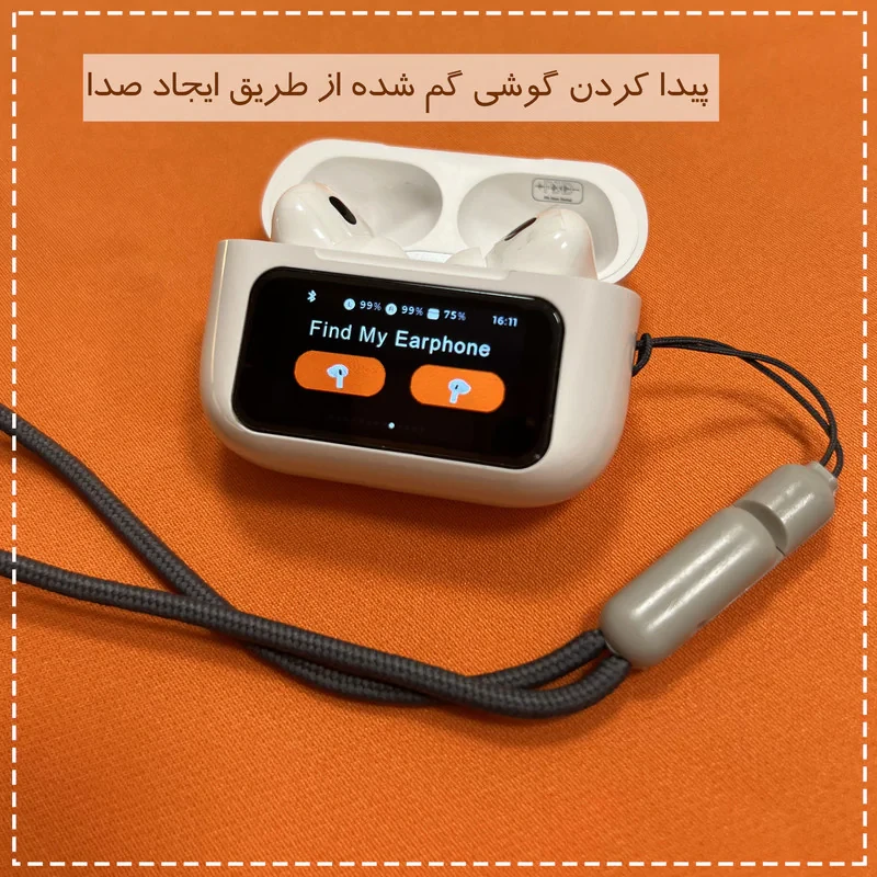 هدفون بلوتوثی مدل PJD Pro2nd V5.4 Light دارای نویز کنسلینگ فعال (ANC)، درگاه شارژ USB Type-C، شارژ بی سیم، پشتیبانی از فرمان لمسی، نمایشگر روی صفحه محفظه شارژ، نشانگر LED