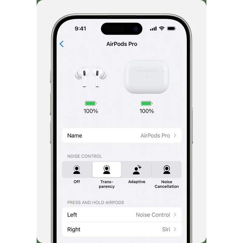هدفون بلوتوثی اپل مدل AirPods 4 دارای نویز کنسلینگ، درگاه شارژ USB-Type-C و شارژ بی سیم، با قابلیت اتصال به چند دستگاه، پشتیبانی از فرمان لمسی و دستیار صوتی، نشانگر LED، مقاوم در برابر پاشش آب و گرد و غبار