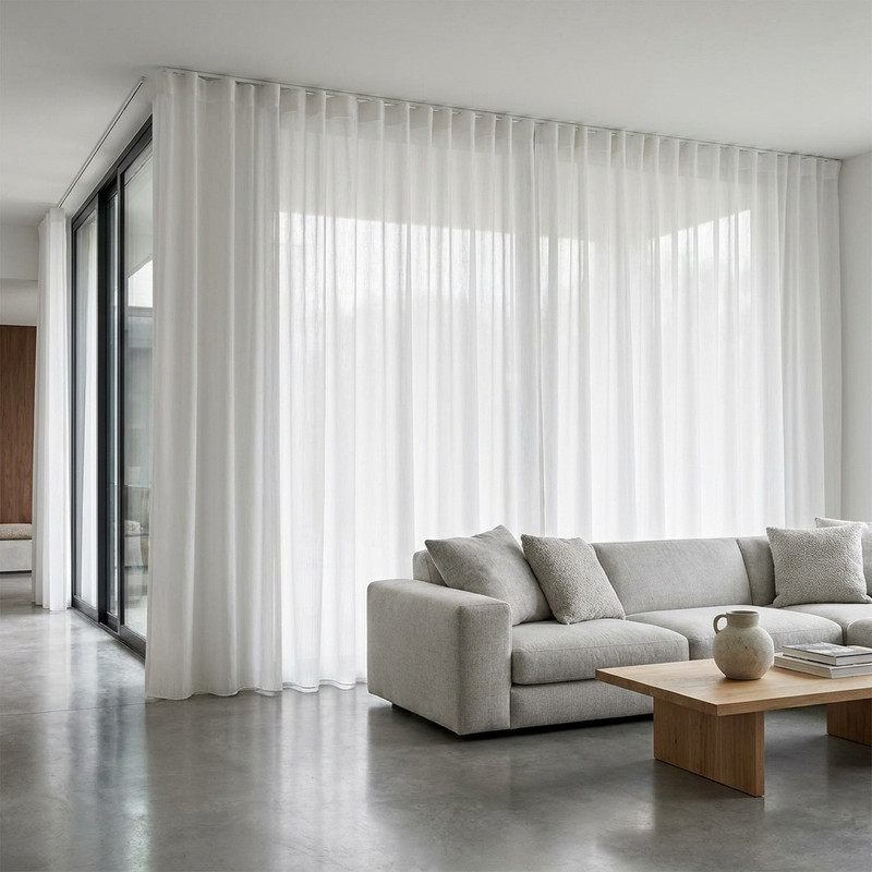 پرده آستر ساده مدل فلامنت سایز 400x275 سانتیمتر