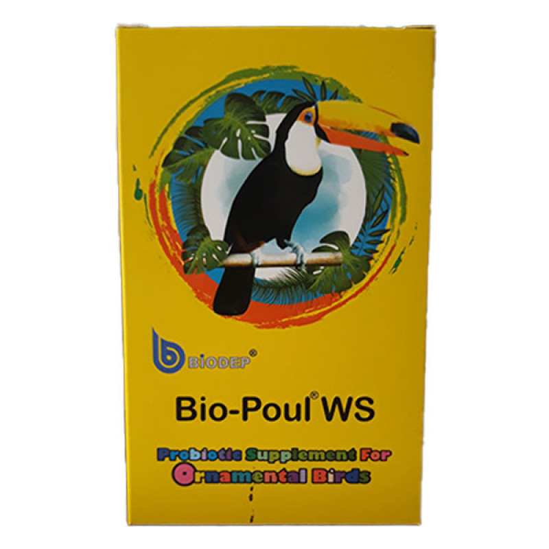 پودر پروبیوتیک پرندگان زینتی بیودپ مدل Bio-Poul WS بسته 15 عددی