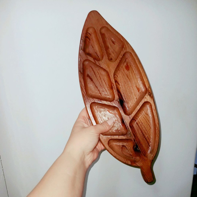 اردوخوری مدل برگ طرح چوبی