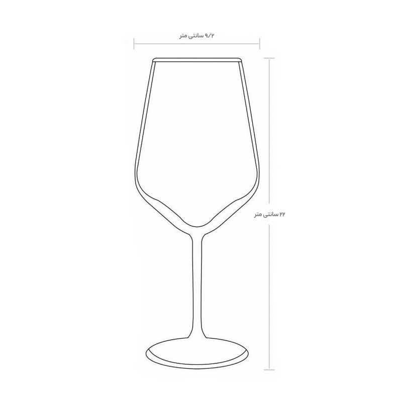 لیوان پایه دار پاشاباغچه مدل آلگرا کد 440065 بسته 6 عددی