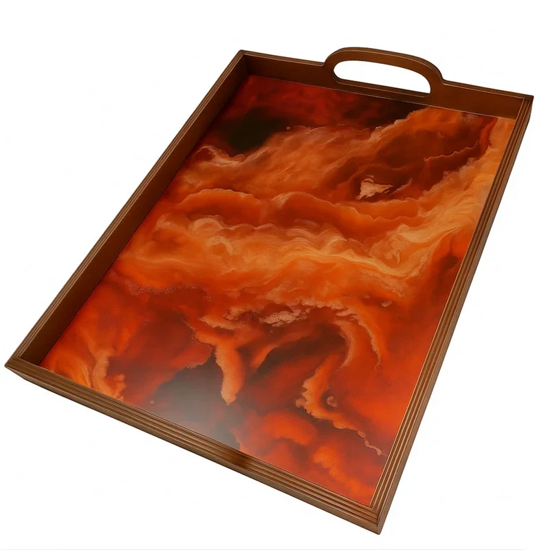 سینی دسته‌دار مدل کهکشانی سایز 31 × 43 سانتی‌متر