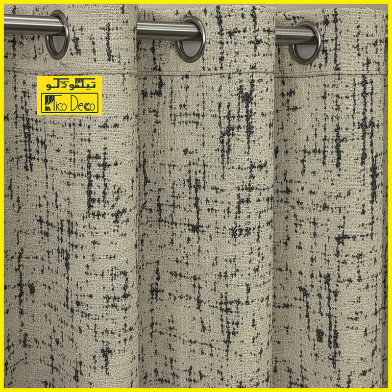 پرده تیکو دکو مدل ابریشم اسلب نویزی سایز 280 × 140 سانتی‌متر مجموعه 2 عددی