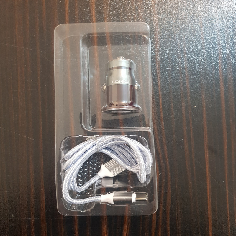 شارژر فندکی الدینیو مدل C304Q به همراه کابل تبدیل USB-C