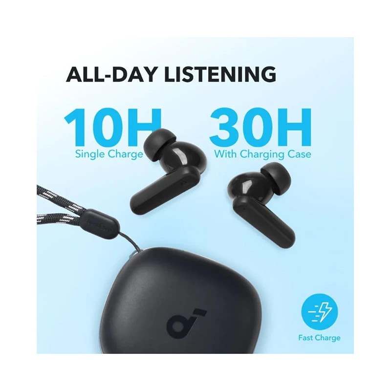 هدفون بلوتوثی انکر مدل Soundcore P25i با نویز کنسلینگ فعال (ANC)، درگاه شارژ USB Type-C، مقاوم در برابر رطوبت و عرق