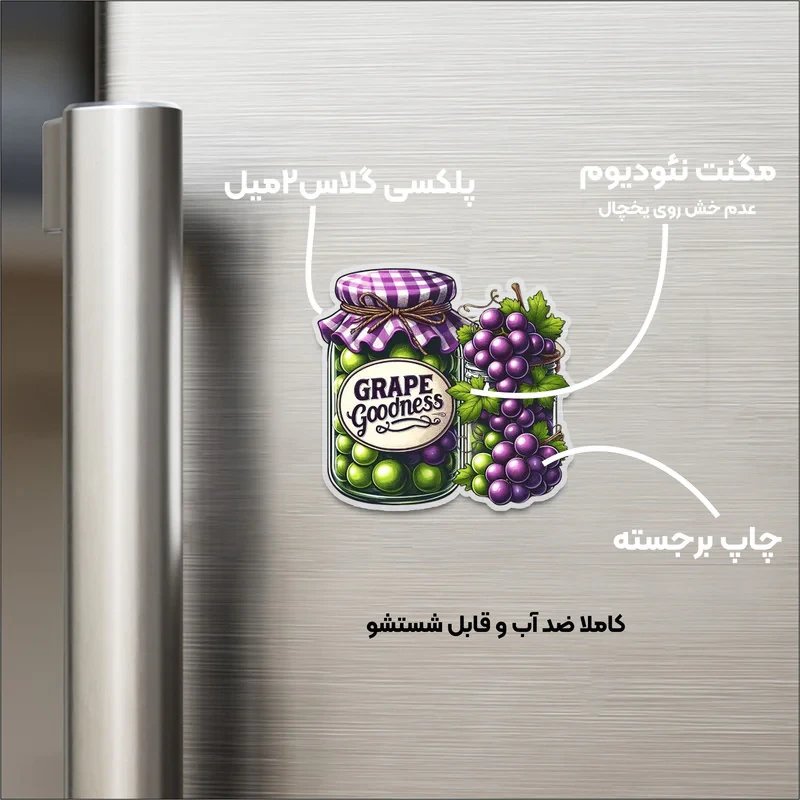 مگنت مدل یخچالی طرح شیشه انگور