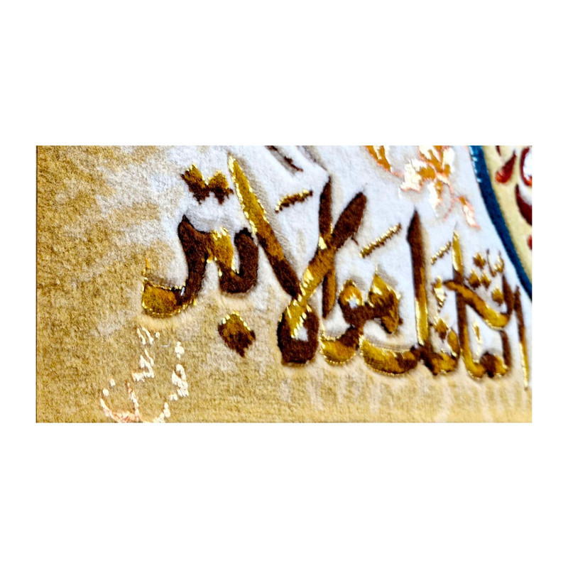 تابلو فرش دستباف طرح وان یکاد برجسته ابریشمی کد DQ001